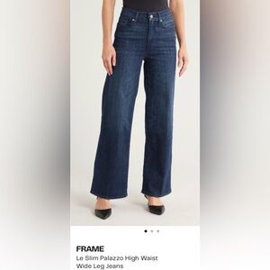 Frame le slim palazzo high waist wide leg jeans